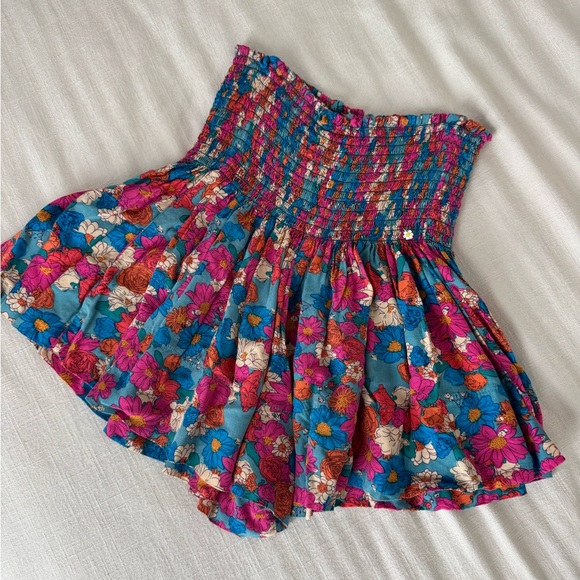 NATURAL LIFE Floral Smocked Skort - Picture 1 of 3